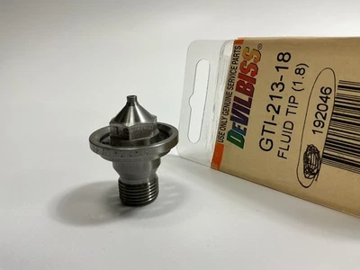 Devilbiss Gti-213-18 Spray Gun 1.8mm Fluid Tip Nozzle GTi Millennium PRi Primer - Image 1 of 3