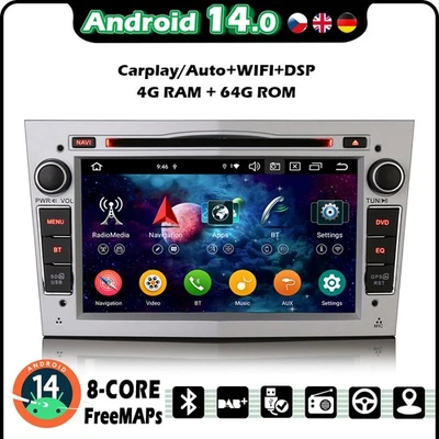 7" CarPlay Android 14 Autoradio DVD DSP für Opel Corsa D Astra H Zafira B Vivaro - Bild 1 von 4