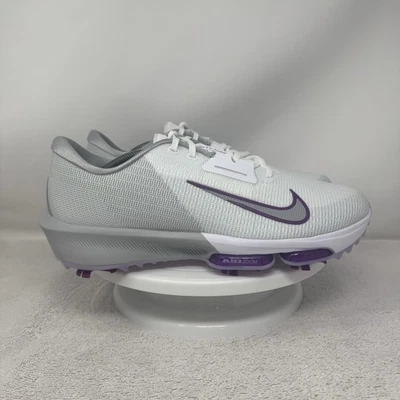 Chuteiras masculinas Nike Air Zoom Infinity Tour 2 brancas roxas fumaça tamanho 12 FD0217-102 - Imagem 1 de 4
