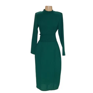 ASOS Green Midi Sheath Dress - Size 8 - Picture 1 of 4