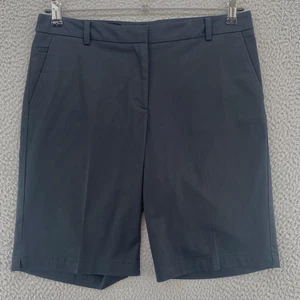 Talbots Shorts Womens 10 Black Stretch Bermuda Pockets Adjustable Waist Casual - Picture 1 of 12