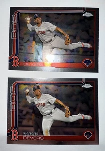 2025 Topps Chrome - Rafael Devers #127 - Lot of 2- Boston Red Sox - Picture 1 of 2