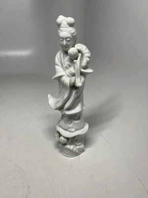 Винтажная фарфоровая фигурка Blanc De Chine Kwan Quan Yin как есть - Изображение 1 из 4