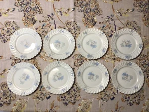 Haviland Limoges BERGERE Set of 8 Dessert Plates 6.25” Blue Floral NEW! #BxOO-4 - Picture 1 of 10