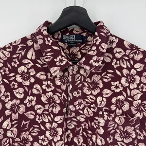 Vintage Polo Ralph Lauren Mens Large Floral Print Short Sleeve Button Up Shirt - Picture 1 of 6