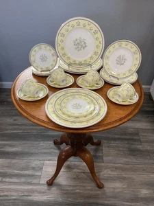 Wedgwood Pimpernel yellow bone china SET of 4 FIVE-piece place settings W3653 - Picture 1 of 11
