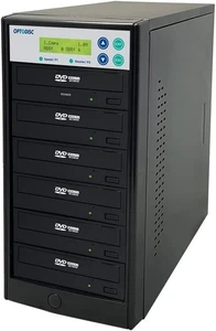 OptoDisc 1 to 5 24X DVD CD Duplicator Tower Burner Multiple Disc OPTO-S5T-DVD-BK - Picture 1 of 1