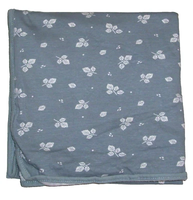 Modern Moments Gerber Woodland Blue Swaddle Baby Blanket White Leaves - Image 1 of 2
