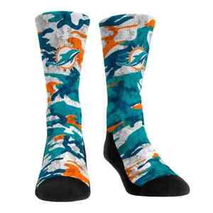 Miami Dolphins Rockem Socks “What the Camo” Camoflage Large 9-13