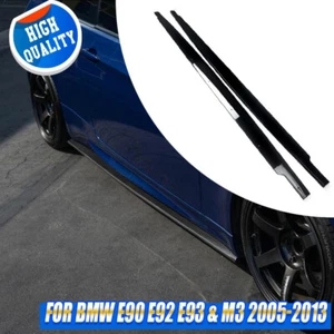 05-13 For BMW 3 Series E90 E92 E93 M3 Gloss Black Side Skirts Splitter Extension - Picture 1 of 14
