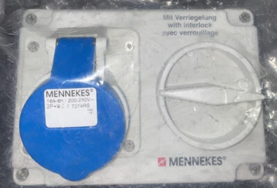 Mennekes 16A-6H / 200-250V 2P + E (IP44) Isolator, 7274RS - Image 1 of 2