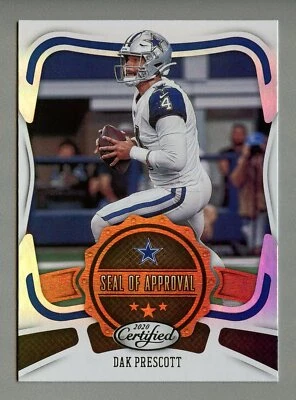DAK PRESCOTT - 2020 CERTIFIED SEAL OF APPROVAL BASE CARD# SA-DP - Image 1 of 2