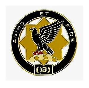 Cresta del 1er Regimiento de Caballería del Ejército de los Estados Unidos "ANIMO ET FIDE" (cada uno) - Imagen 1 de 1