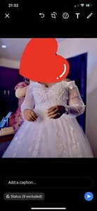 wedding dress size 16 with sleeves - Picture 1 of 1