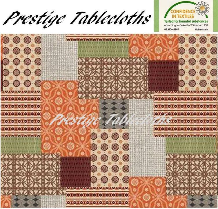 Traditional Patchwork PVC Vinyl Wipe Clean Tablecloth ALL SIZES - Code: F1013-3 - Image 1 of 1