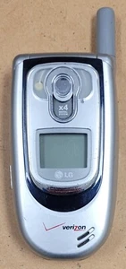LG VX6100 - Silver and Blue ( Verizon ) Rare Cellular Flip Phone - Picture 1 of 4