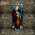 Self-Adhesive Window Film Light Filter Church Stained Glass Sticker Opaque Retro