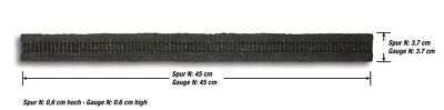 Noch 50520 Scale N Series PROFI: Gray Ballast Strip (10 pieces) - Image 1 of 4