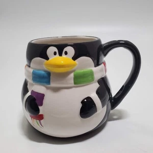 Avon Christmas Cheer Mug with Spoon and Penguin, 2012 - Picture 1 of 9