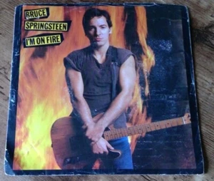 BRUCE SPRINGSTEEN I'm On Fire / Johnny Bye Bye 45 RPM Pic Sleeve 38-04772 EX/VG - Picture 1 of 4
