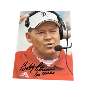 Bobby Petrino Autograph 8.5x11 Photo! Former Louisville Cardinals Football Coach - Picture 1 of 2