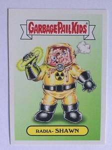 Garbage Pail Kids Topps 2017 Adam-Geddon Sticker Nuclear 14b Radia - Shawn