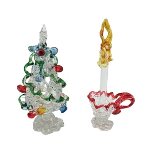 Vela de árbol adornos de vidrio hilado de Navidad - Imagen 1 de 9