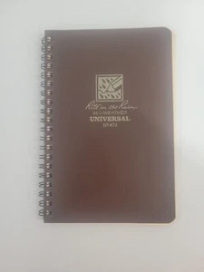 Rite In The Rain# 473 Universal Spiral Brown 4 5/8" X 7" All Weather Note Book. - Picture 1 of 5