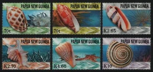 Papua-Neuguinea 2004 - Mi-Nr. 1099-1104 ** - MNH - Meeresschnecken - Picture 1 of 1