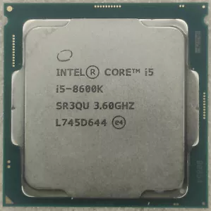 8th Gen Intel Core i5-8600K CPU 3.6 GHz 6-Core 9MB LGA1151 SR3QU TESTED FRE SHIP - Picture 1 of 2