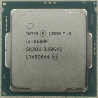 8th Gen Intel Core i5-8600K CPU 3.6 GHz 6-Core 9MB LGA1151 SR3QU TESTED FRE SHIP - Image 1 of 2