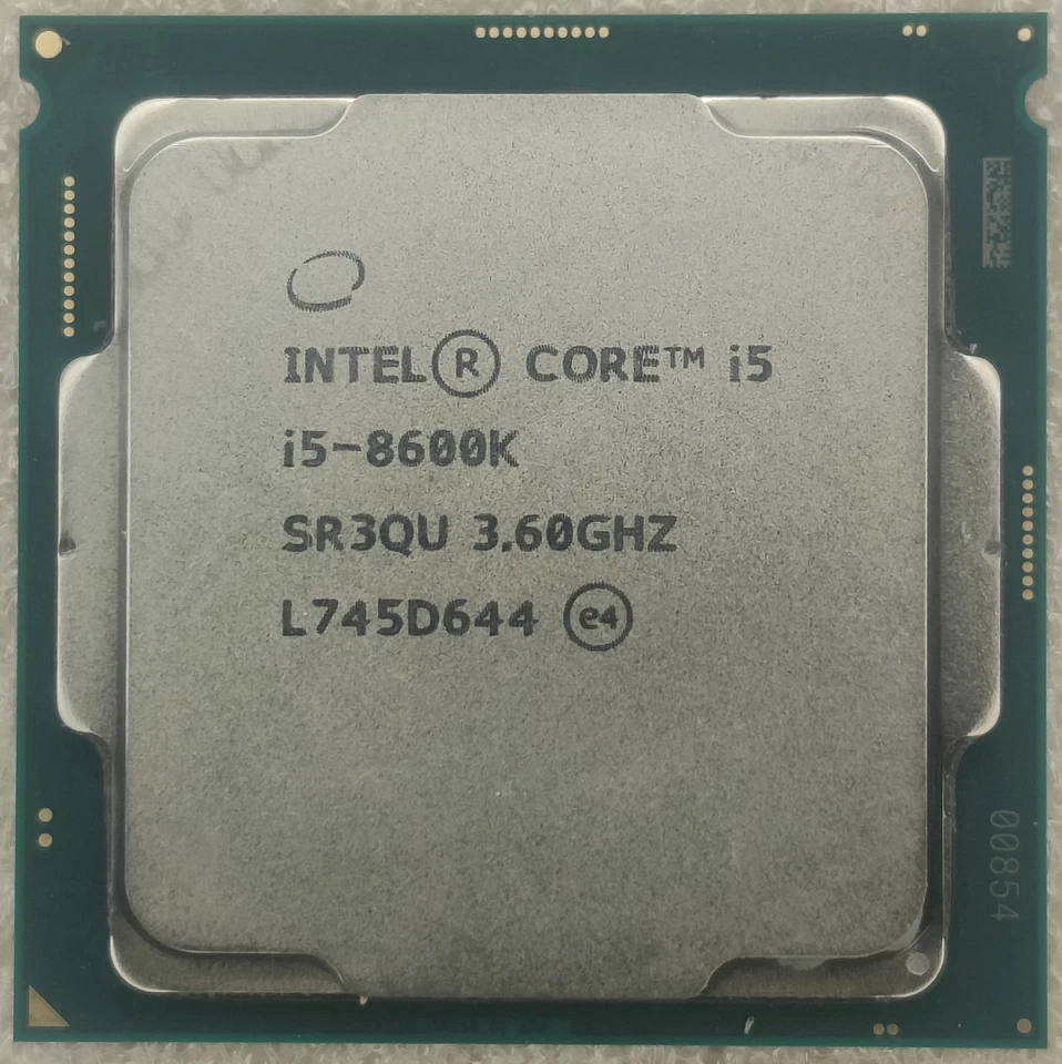 8th Gen Intel Core i5-8600K CPU 3.6 GHz 6-Core 9MB LGA1151 SR3QU TESTED FRE SHIP - Image 1 of 2