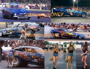 "Jungle Jim" & "Jungle Pam" "One of a Kind Collage" '70's NITRO Funny Cars #(5) - Picture 1 of 2
