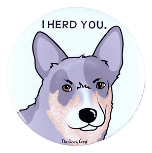 Australian Cattle Dog Blue Heeler Pinback Button Funny Pin Gifts and Accessories - Picture 1 of 12