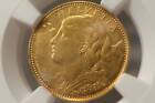 NobleSpirit NoReserve) GOLD 1914B Switzerland 10 Franc NGC UNC