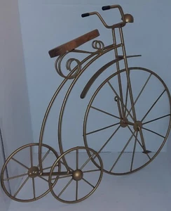 Tricycle Metal Wall Decor Wall Hanger Metal Sculpture Art 22"x20" - Picture 1 of 4
