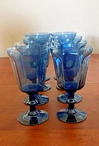 Lenox Antique Dark Blue Water Glass — Set of 8 — MINT CONDITION (6.8"H x 3.7"OD) - Bild 1 von 9