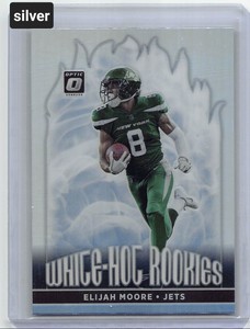 ELIJAH MOORE    2021 DONRUSS OPTIC #WHR-8 WHITE-HOT ROOKIES SILVER PRIZM RC 255