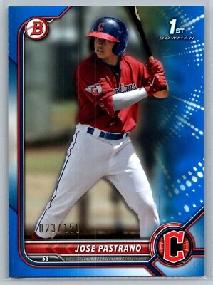 2022 Bowman Prospects Blue Parallel SP/150 Jose Pastrano #BP-21 Guardians - Image 1 of 2