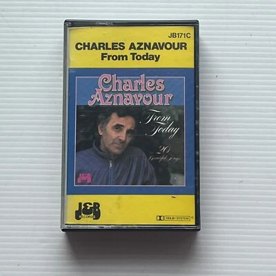 Charles Aznavour From Today Cassette Tape J&B Records JB171C Rare - Image 1 of 4