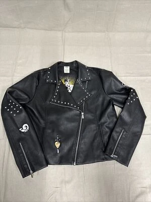 Disney Store Maléfica Niñas Chaqueta XL Descendientes Imitación Cuero Disfraz Abrigo Foto 1 de 4