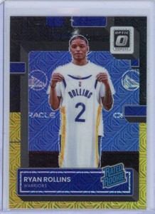 2022-23 PANINI OPTIC RYAN ROLLINS #211 RATED ROOKIE BLACK GOLD CHOICE PRIZM 1/8