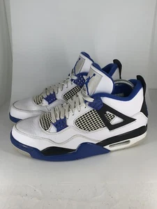 Men's Nike Air Jordan 4 Retro "Motorsports" Military Blue/White Size 9 - Picture 1 of 10