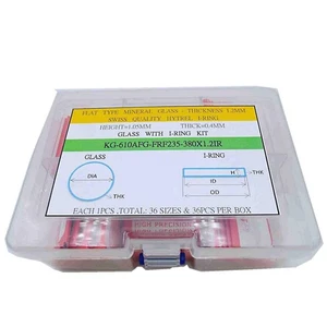 1.2mm Thickness Assorted Flat Round Mineral Watch Glass + Waterproof Ring I-Ring - Foto 1 di 6