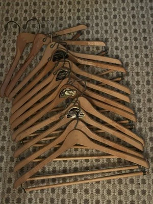 Vintage Lot 12 Wood Suit Hanger Wishbone Style Batts Grand Rapids Michigan USA - Image 1 of 4