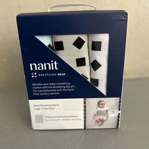 Three Pack Nanit Breathing Band Breathing Wear 3-24 Months Size Large 13-30 LBS - Picture 1 of 8