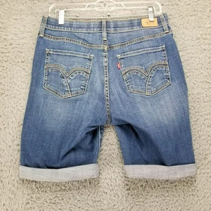 Bermudas Levis Shorts Mujer 8 Azul 525 Cintura Perfecta Elastizadas Denim - Imagen 1 de 12