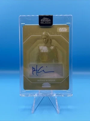 2024 TOPPS STAR WARS CHROME BLACK ADS-RK YELLOW PRINTING PLATE FOURTH SISTER - Image 1 of 2