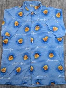 VTG Platinum Fubu Shirt Men's XL Blue Fat Albert Hip Hip AOP Short Sleeve - Picture 1 of 12