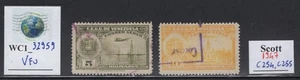 WC1_32959 VENEZUELA. 5b. & 10b. Luftmarken Bolivar 1947. Sc. C254,C255. Gebraucht - Bild 1 von 1